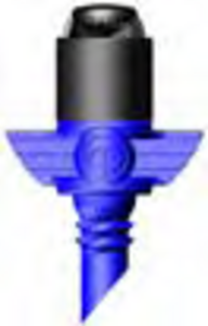 Aquila Jet Sprays 360°x18 Hole BlackCap/BlueBase/dostrek4,6m priemer/1bar - Delta drip ( end line) kvapkovač s hrotom 0-6 l/h, 25 ks/bal | T - TAKÁCS veľkoobchod