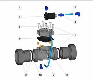 ASTRALPOOL ventil bezpečnostný D50 - PRAHER 6-cestny automatický ventil AquaStar mp6 SM20 AO 2" , bez pripojení | T - TAKÁCS veľkoobchod
