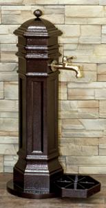 PISA studňa + kohút 1/2 " kladivkový bronz 89 / 32 / 48 cm - Studňa kovová stojatá antik medená | T - TAKÁCS veľkoobchod