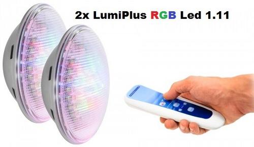 ASTRALPOOL sada 2 ks LED žiaroviek LumiPlus Wireless 1.11 RGB PAR56 + dialkové ovládanie , 27 W , 1100 lm - ASTRALPOOL svetlo klasik ploché , 100 W / 12 V | T - TAKÁCS veľkoobchod