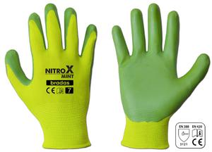 Rukavice NITROX MINT nitryl gumové 8 - CERVA rukavice PINTAIL pletené nylonové zelené 8 | T - TAKÁCS veľkoobchod