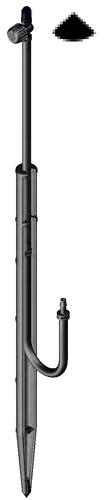 Idra Spike 310 mm 90° Black Cap/Black Base/dostrek0-2,1m/1bar, 10/150 ks-box - Rigid Riser 300 mm with Winged "Fast" Thread Adaptor | T - TAKÁCS veľkoobchod