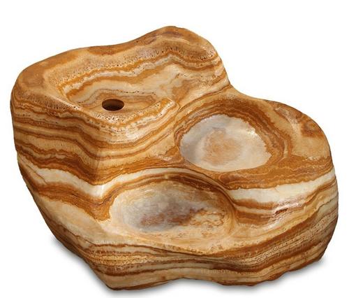Stripe Onyx Pamukkale leštená fontána - Solitérny kameň, monolity s hmotnosťou od 100 do 499 kg | T - TAKÁCS veľkoobchod