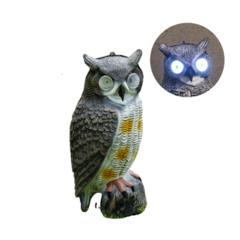 Sova so svietiacimi očami 19x18x43 cm - Plastová dekorácia Vrana malá | T - TAKÁCS veľkoobchod