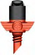 Aquila Jet Sprays 180° Black Cap/Orange Base/dostrek2,6m/1bar