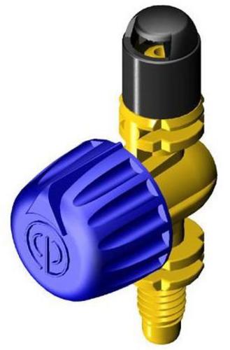 Idra Sprays 90° 10-32 UNF Thread Black Cap/Blue Rotor/dostrek0-2,1m/1bar - Ottima PC 360°, 30l/hod, in - line, hrot 150 mm, 25/1000ks - box | T - TAKÁCS veľkoobchod