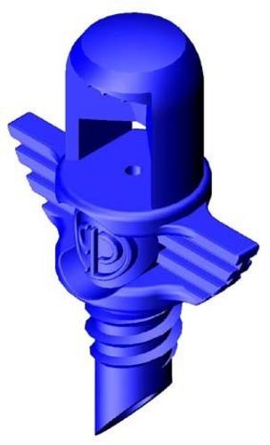Single Piece Jet 90° Blue/dostrek1m/1bar - Orbita Micro Sprinkler Standard Brown Base | T - TAKÁCS veľkoobchod