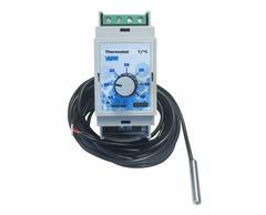 Elektronický termostat do elektrického rozvádzača , na DIN lištu - T-kus pre teplotný snímač , lepenie 50 mm , jímka | T - TAKÁCS veľkoobchod