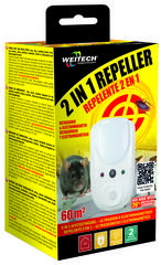 Weitech 2 v 1 Ultrazvukový a elektromagnetický odpudzovač