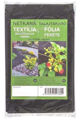 Netkaná textília mulčovacia čierna, 1,6 x 10 m, UV stabilná, 50 g/m2