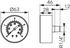 Glycerínový manometer 1/4